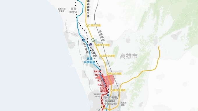 高雄新市鎮第二期發展區之區位示意圖。(圖：內政部營建署提供)