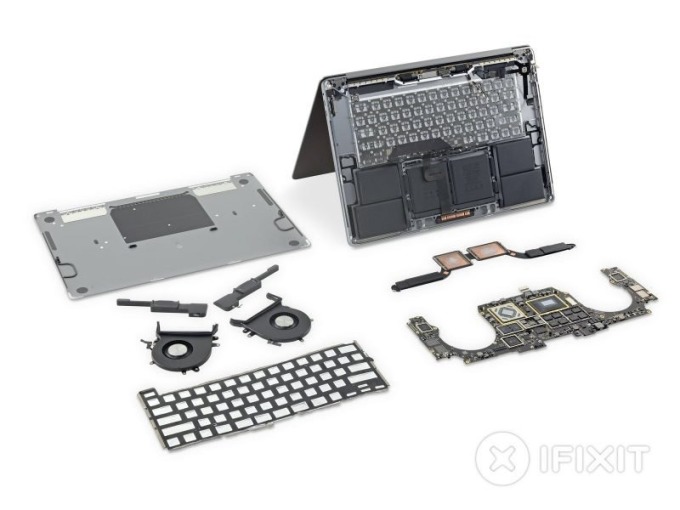 16寸MacBook Pro拆解圖(圖片:iFixit)