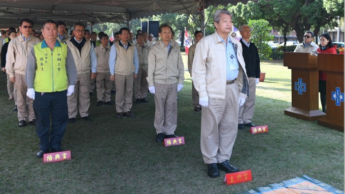 中鋼今日舉辦新春開泰祈福典禮。(中鋼提供)