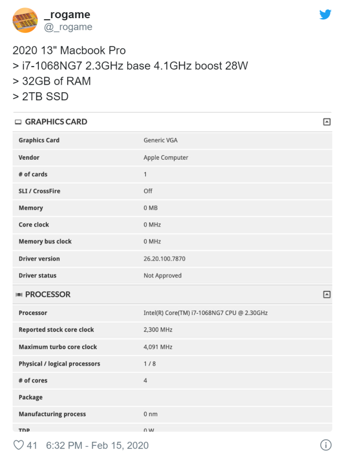 傳新版 13 吋 MacBook Pro 將搭載 Ice Lake 晶片 (圖片:macrumors)
