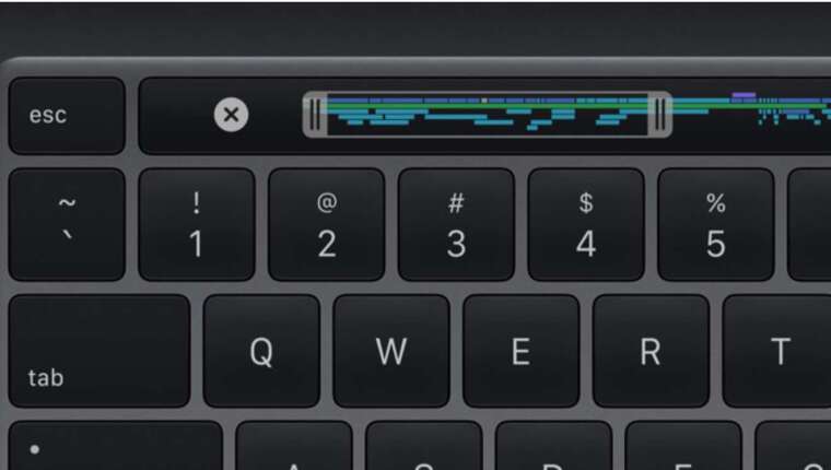 新一代 MacBook Pro 一樣配有 Touch bar,惟將 ESC 鍵改為實體鍵 (圖:appleinsider)