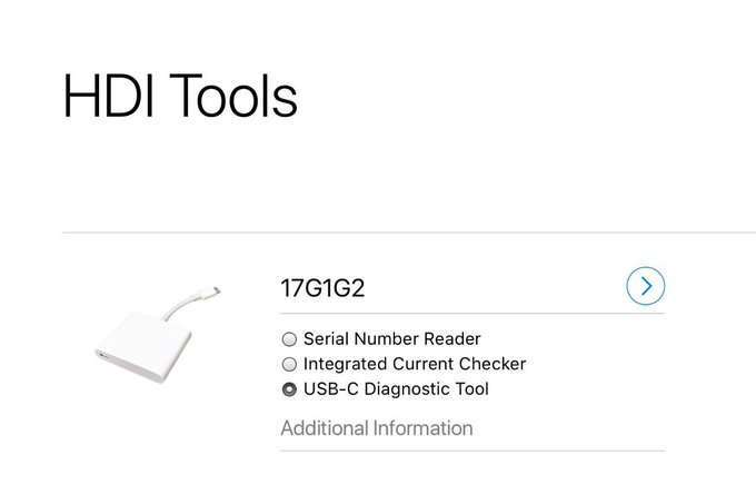 新款 USB-C 診斷工具 (UDT)(圖片:MacRumors)