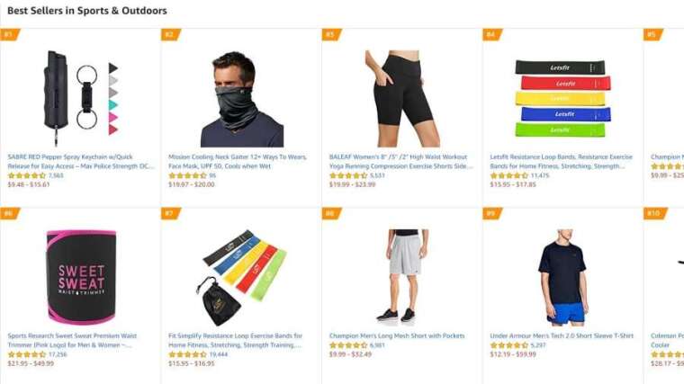 亞馬遜網站的熱賣商品。(來源: CNBC)