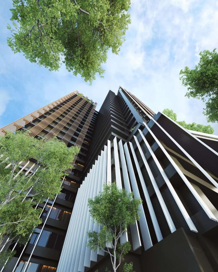 ▲信松廣場建築3D模擬透視圖。