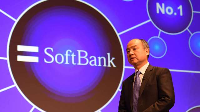軟銀押注美科技股衍生性金融商品 7日股價重挫 (圖片:AFP)