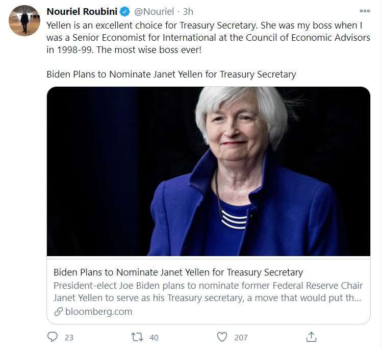 取自 Nouriel Roubini 推特帳號