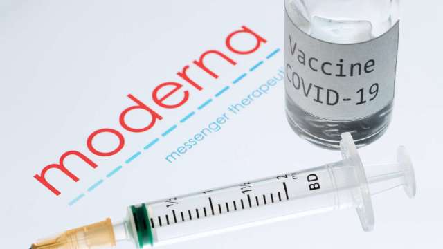 Moderna疫苗疑似引發嚴重過敏反應 股價聞訊下跌(圖片：AFP)