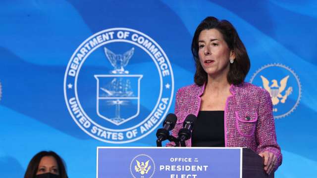 羅德島女州長雷蒙多將出任商務部長 (圖:AFP)