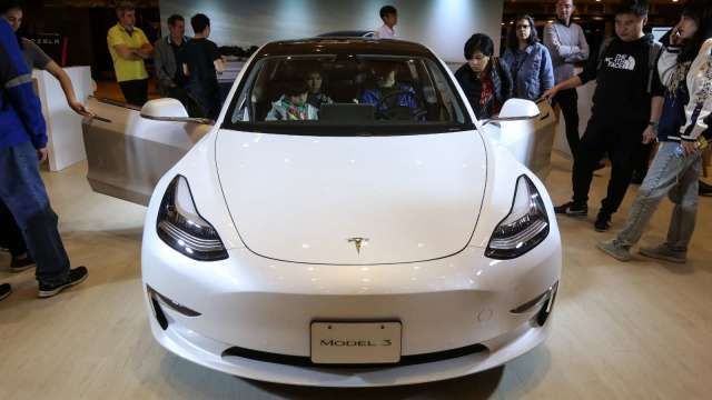 Model 3降價加購車補助更優 3月日本特斯拉銷量是去年同期13倍 (圖片：AFP)