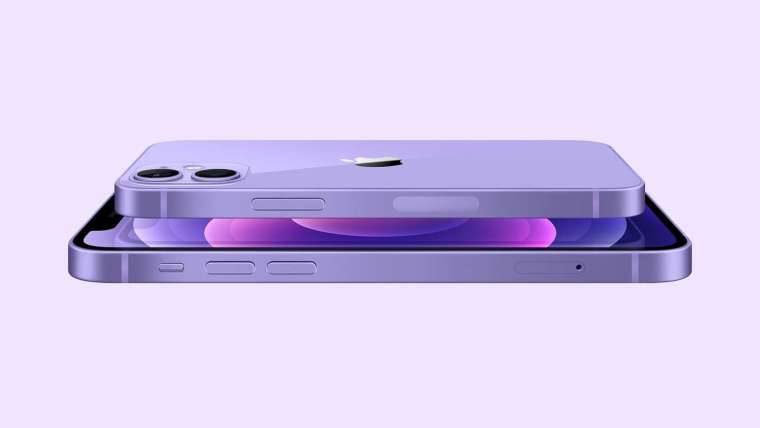 紫色版 iPhone 12 和 iPhone 12 Mini (圖片：蘋果)