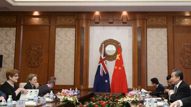 2018 年中澳會議 (圖片:AFP 資料照片)