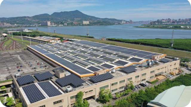 大同建置台北捷運蘆洲機廠太陽光電電廠。(圖:大同提供)