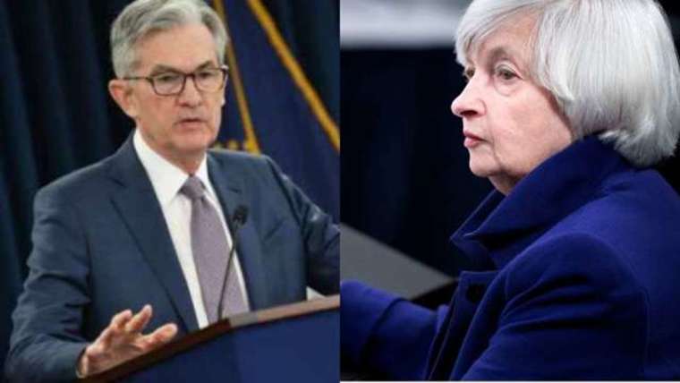 鮑爾和葉倫是現任和前任 Fed 主席。圖皆來自 AFP