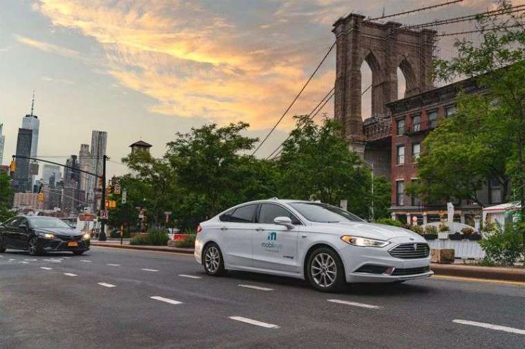 Mobileye 自駕車在紐約市進行道路測試。圖: Mobileye