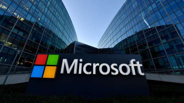 〈財報〉微軟Q4獲利大增 Q1財測樂觀 抵銷設備廠Windows授權營收下滑衝擊 (圖片:AFP)