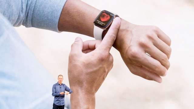 侵權官司未了！蘋果須面臨 Apple Watch心率傳感器專利訴訟。(圖片：AFP)