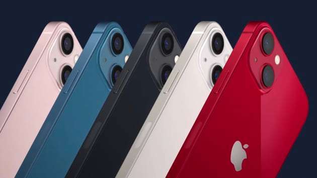 iPhone 13 和 iPhone 13 mini 有 5 款顏色可供選擇 (圖片:蘋果)