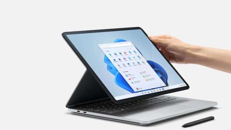 微軟新推出筆電 Surface Laptop Studio。(圖片來源:Microsoft)