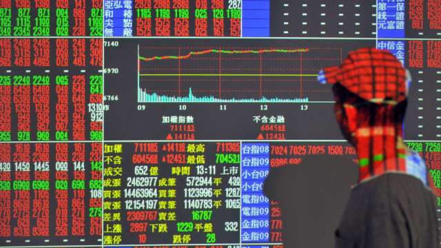 電金傳齊揚 台股漲152點收17078點 量縮上攻不易。(圖:AFP)
