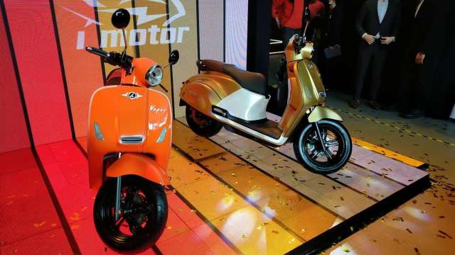 泰國第一台全自製電動機車。(圖：經寶精密提供)