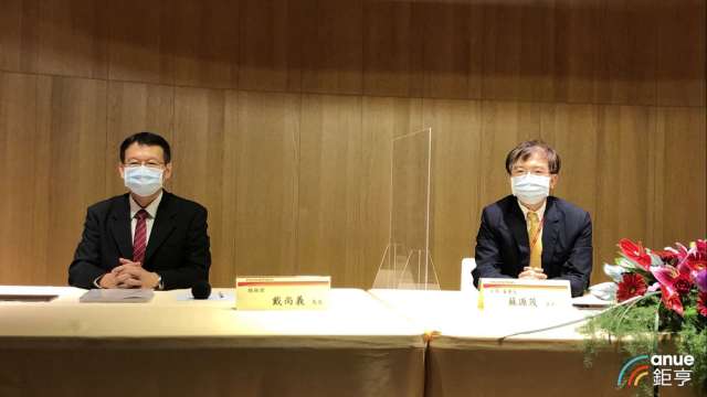 右至左為新唐董事長蘇源茂、總經理戴尚義。(鉅亨網資料照)