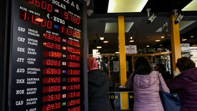 土耳其里拉突見閃崩 市場預計央行本周再次降息(圖:AFP)