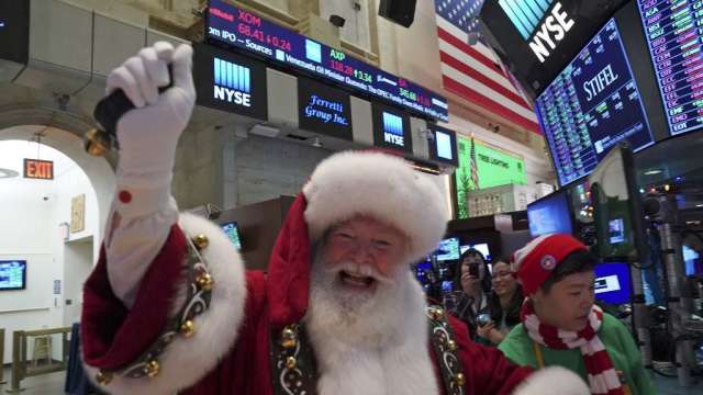 对圣诞行情有绝对信心？交易员押注6500万美元赌市场迅速反弹(图:AFP)(photo:CnYes)