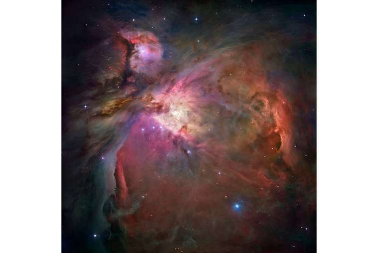 美麗的獵戶座星雲，其恆星形成區有著富含複雜分子的熱微核。 圖│Wikimedia Commons