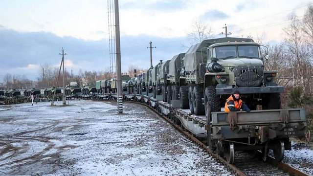 俄軍重兵集結白俄羅斯邊境。（圖：AFP）