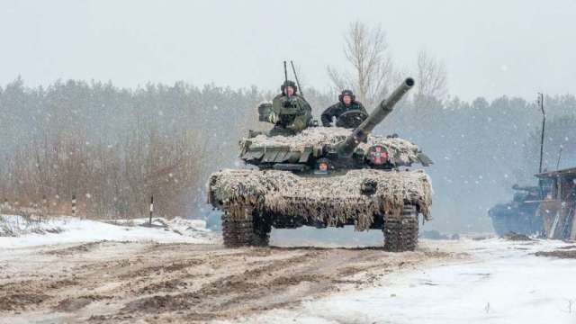 美控俄在烏克蘭邊境集結更多軍隊。（圖：AFP）