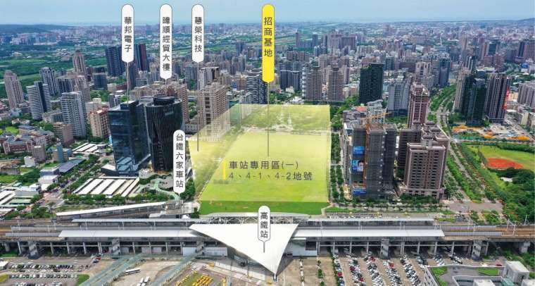  高鐵新竹站前特定區1.5萬坪地上權案將在3月開標。(圖：第一太平戴維斯提供)