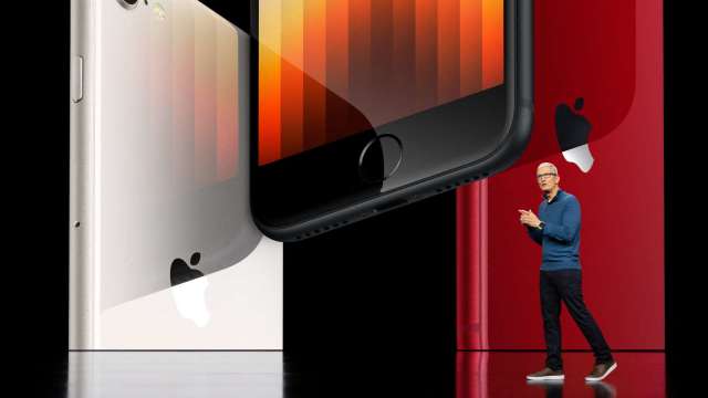 蘋果傳下季iPhone SE產量大砍20%。(圖: AFP)