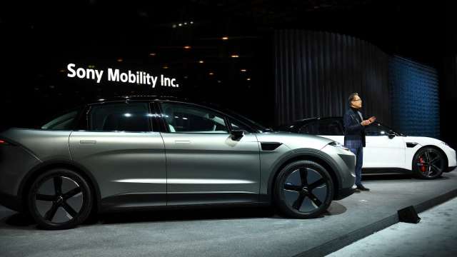 Sony Mobility正式成立 將負責電動車、機器人、AI等業務 (圖片：AFP)