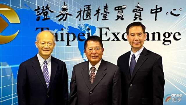 左至右為杏國總經理蘇慕寰、集團董事長李志文、杏輝總經理白友烺。(鉅亨網資料照)