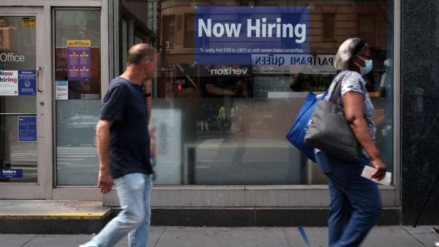 美上周初領失業金人數下降至18萬 符合市場預期(圖片：AFP)