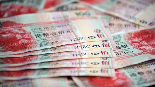 香港金管局本周已3次進場購買港元 捍衛聯繫匯率制(圖:AFP)
