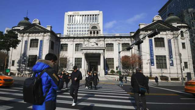 南韓央行升息1碼 矢言對抗通膨 (圖片:AFP)