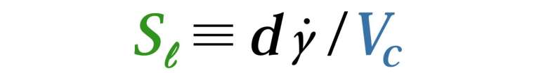Sℓ 代表 slipperiness，定義為顆粒直徑（d）乘上切變率，再除以臨界速度（VC）。 圖│研之有物