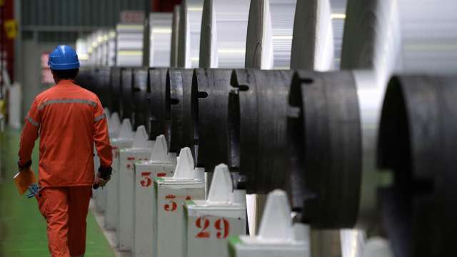 台塑越鋼熱軋每噸再跌百美元。(示意圖：AFP)