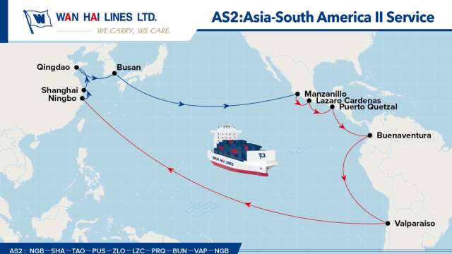萬海因應南美西岸市場發展開闢新航線。(圖：萬海提供)