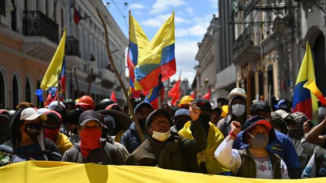反政府抗議活動擴大 厄瓜多宣告Oriente原油輸出遭遇不可抗力 (圖片：AFP)