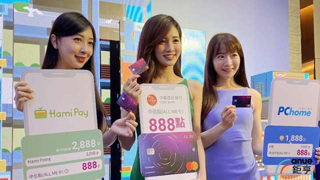 中華電、中國信託、PChome推出ALL ME信用卡。(鉅亨網記者沈筱禎攝)