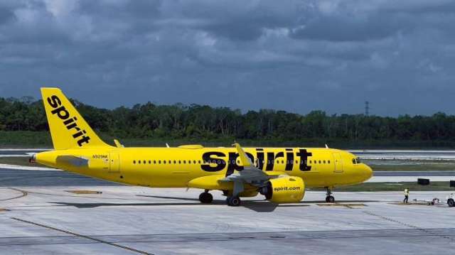 Spirit Airlines上季虧損。（圖：AFP）