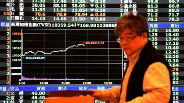 台股跌破萬五 三大法人賣超190.61億元 外資連三賣。(圖：AFP)