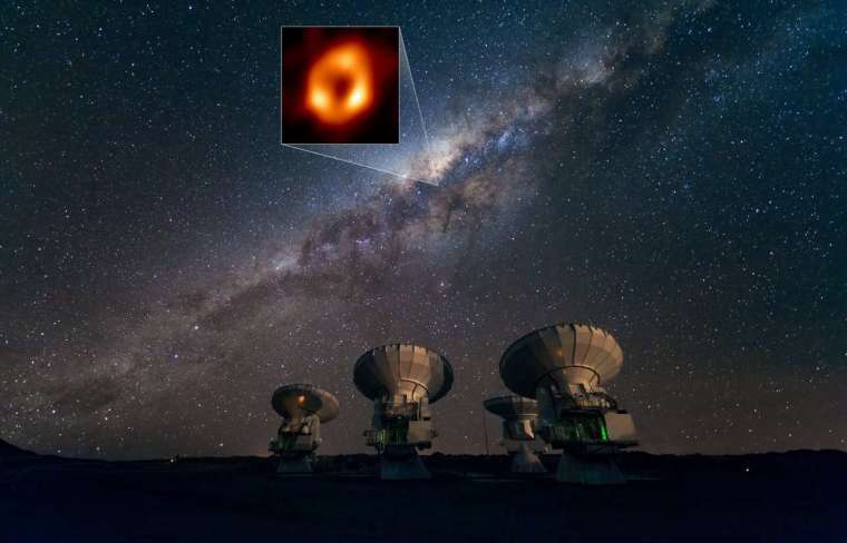 人馬座 A 星是銀河系中央的超大質量黑洞，事件視界望遠鏡合作團隊成功重建此黑洞的影像。 圖｜ESO/José Francisco Salgado, EHT Collaboration