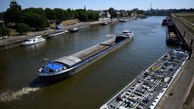 萊茵河水位告急 德國重要運輸公司Contargo部分斷航 (圖片：AFP)