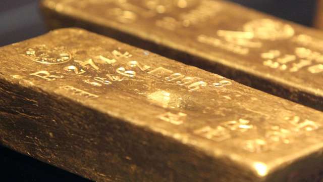 黃金市場空頭情緒續增 瑞士信貸下調平均黃金價格至1725 美元(圖片：AFP)