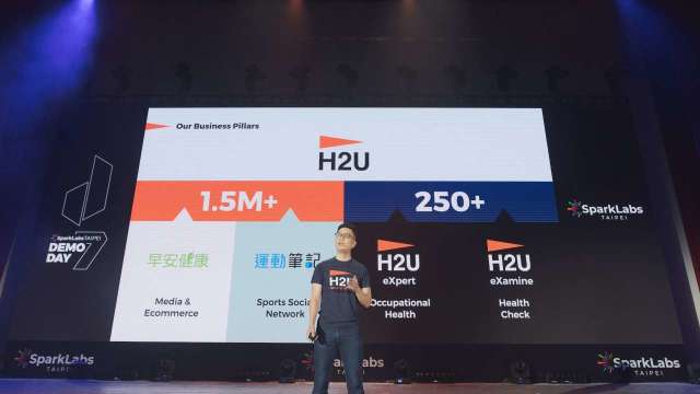 H2U於SparkLabs Taipei Demoday宣佈新一輪募資規劃，以M&A啟動全球佈局。(圖：永悅健康提供)