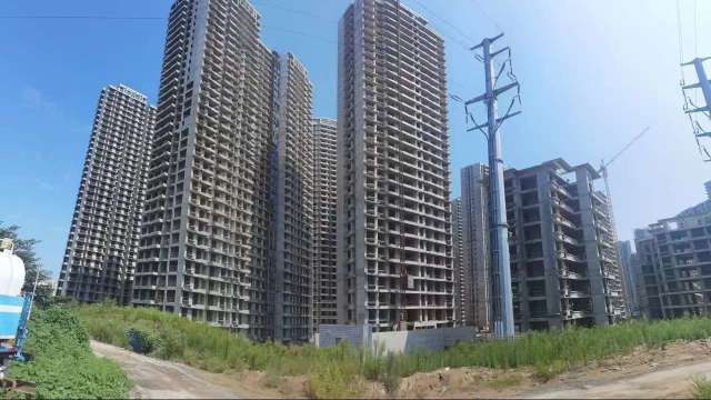 鄭州一處停工建案。(圖: 第一財經)