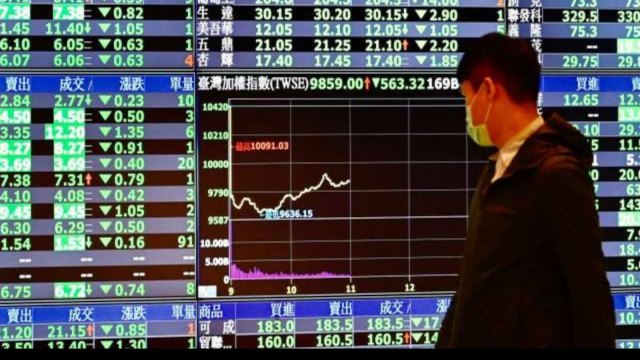 台股放量探2個月新低 外資連二賣 三大法人大砍198億元。(圖:AFP)